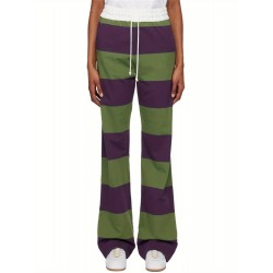 1pc Women'S High Waist Drawstring Pajama Pants - Sexy Floral Pattern Stirrup Long Trousers, Cozy Knit Fabric Lounge Bottoms for All Seasons, Adult - Silk Material