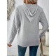 Women's Casual Solid Color Hoodie with Pocket - Long Sleeve, Stretchy Polyester Blend, Machine Washable